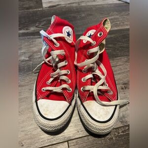 Converse Red High-Top Sneakers